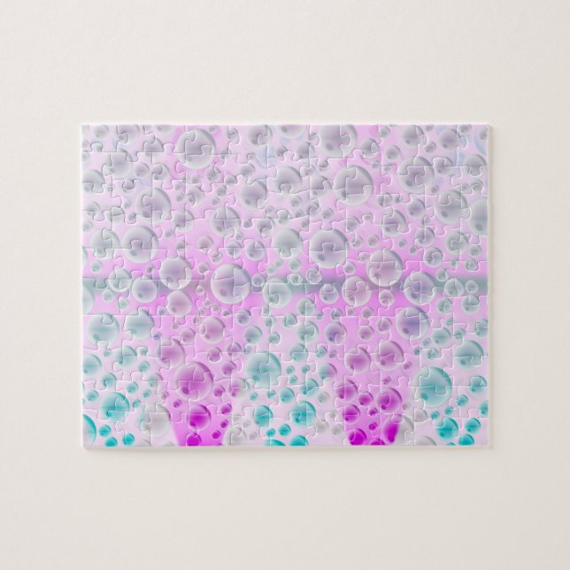 Rising Bubbles (Pink&Blue) Jigsaw Puzzle (Horizontal)