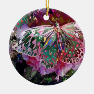 Rising Dawn Butterfly Ceramic Ornament