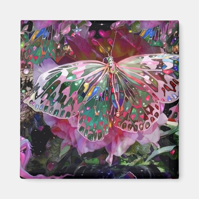Rising Dawn Butterfly! Magnet (Front)