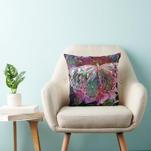 Rising Dawn Butterfly! Throw Pillow