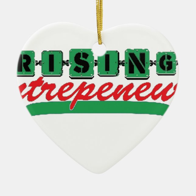 RISING ENTREPRENEUR CERAMIC ORNAMENT (Front)