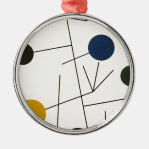 Rising, Falling, Flying by Sophie Taeuber-Arp Metal Ornament