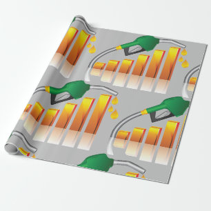 Rising Gas Prices Inflation Bar Chart Wrapping Paper