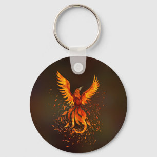 Rising Phoenix Bird Keychain
