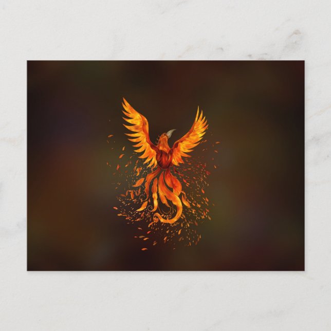 Rising Phoenix Bird Postcard (Front)
