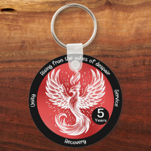 Rising Phoenix - Milestone in Recovery Gift Keychain