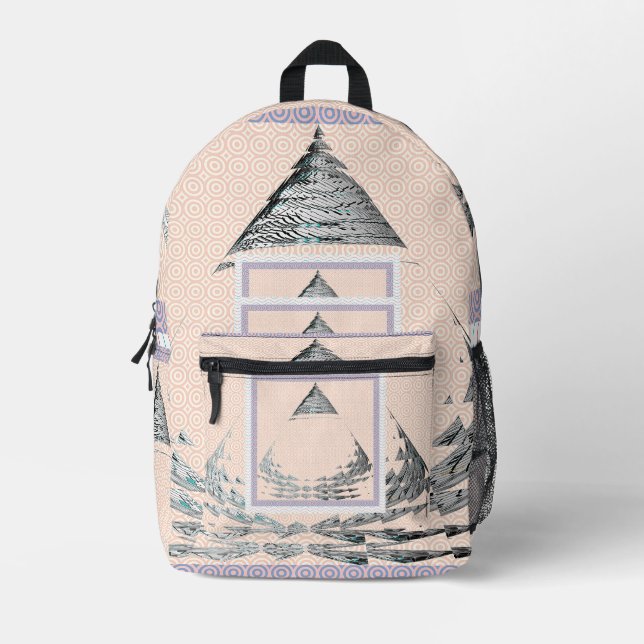 Rising Pyramid Printed Backpack (Front)