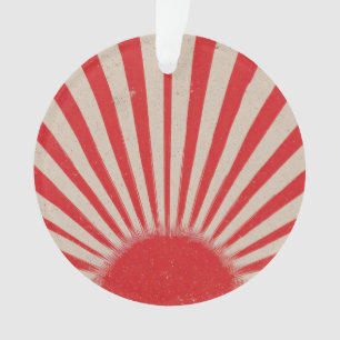 Rising Sun Background – Retro Vintage Rays Ornament