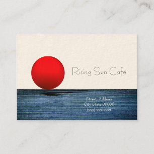 Rising sun business card