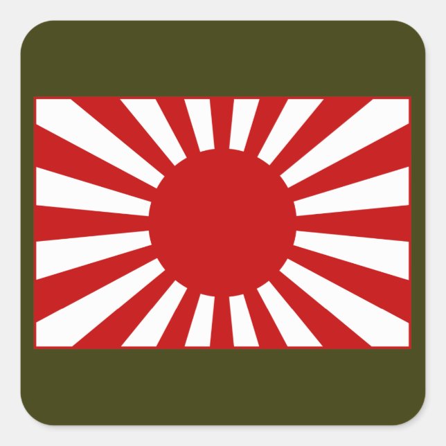 Rising Sun Flag 3 Square Sticker (Front)