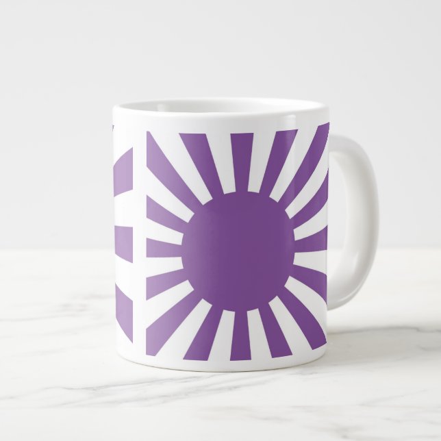 Rising sun flag large coffee mug (Front Right)