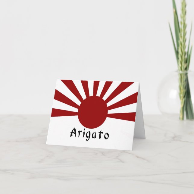 Rising Sun Japanese Imperial Thank You Card (Front)