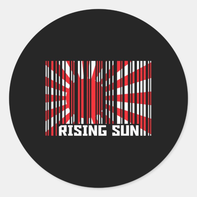 Rising Sun Karate Rcode  Classic Round Sticker (Front)