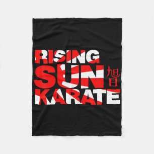 Rising Sun Karate Sunburst Fleece Blanket