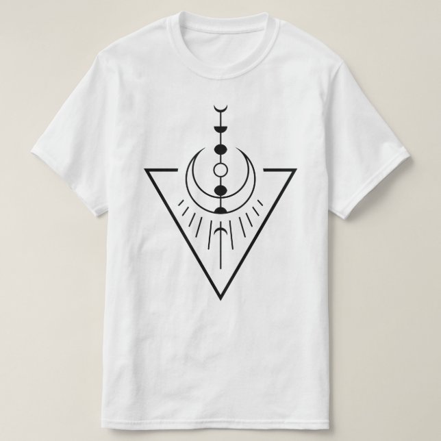 rising sun moon phases T-Shirt (Design Front)