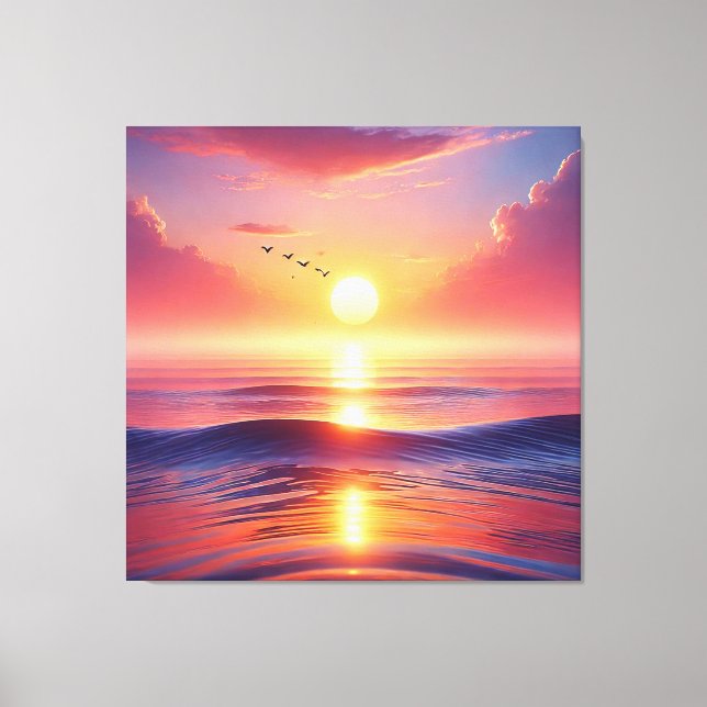 Rising Sun Painting For "Vaastu" Canvas Print (Front)