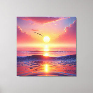Rising Sun Painting For "Vaastu" Canvas Print