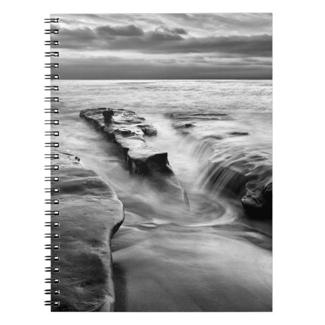 Rising Tide At The Beach Notebook (Front)