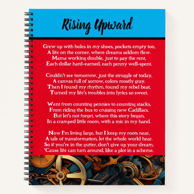 Rising Upward Poem Notebook (Front)