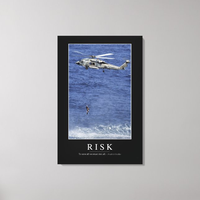 Risk: Inspirational Quote 1 Canvas Print (Front)