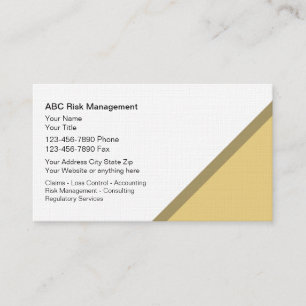 Risk Management Business Cards