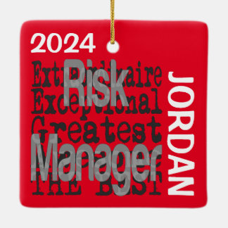 Risk Manager Extraordinaire CUSTOM Ceramic Ornament