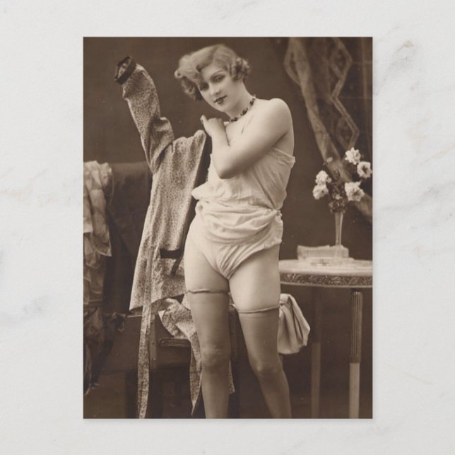 Risque french photo postcard (Front)