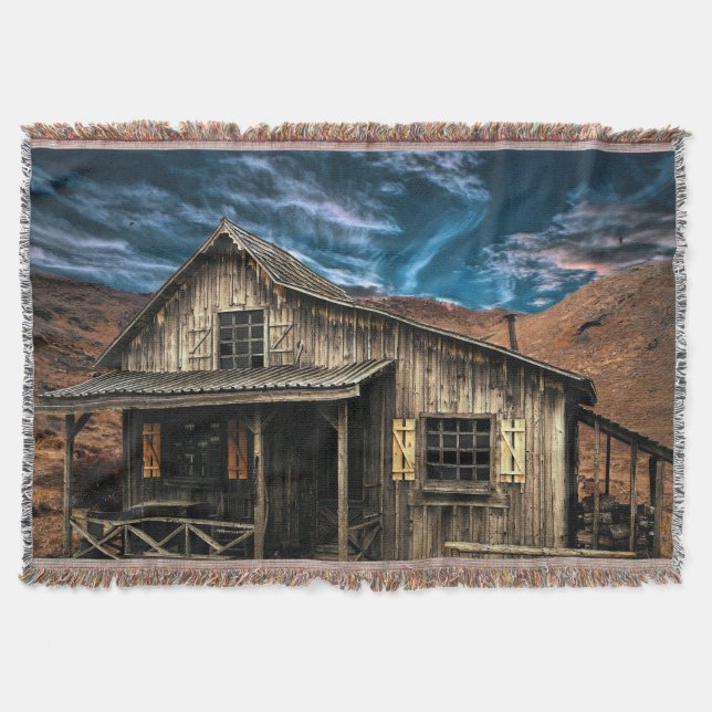 Ristic Rural Mountain Home Throw Blanket (Front)
