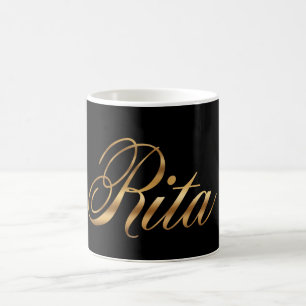 Rita gold Design Lettering Tasse Café