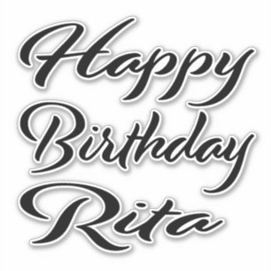 Rita Name Vorname black Sticker Geburtstag