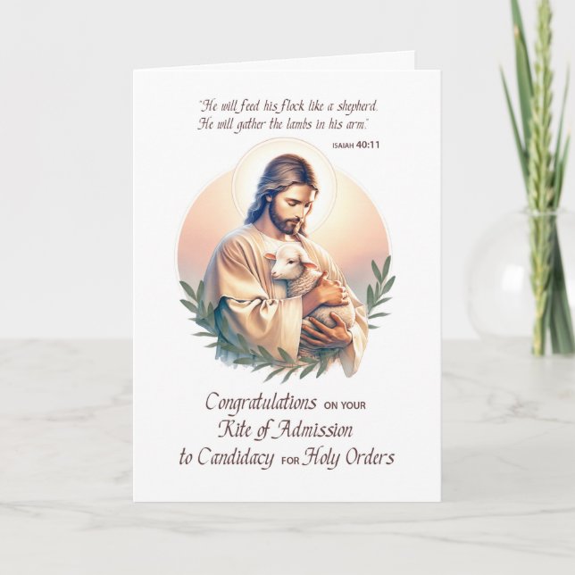 Rite for Admission to Candidacy for Holy Orders Card (Front)