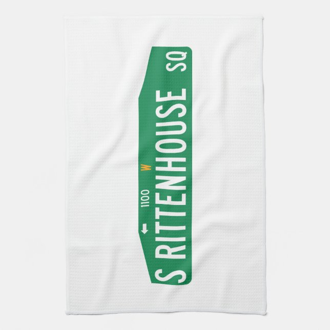 Rittenhouse Square, Philadelphia, PA Street Sign Kitchen Towel (Vertical)