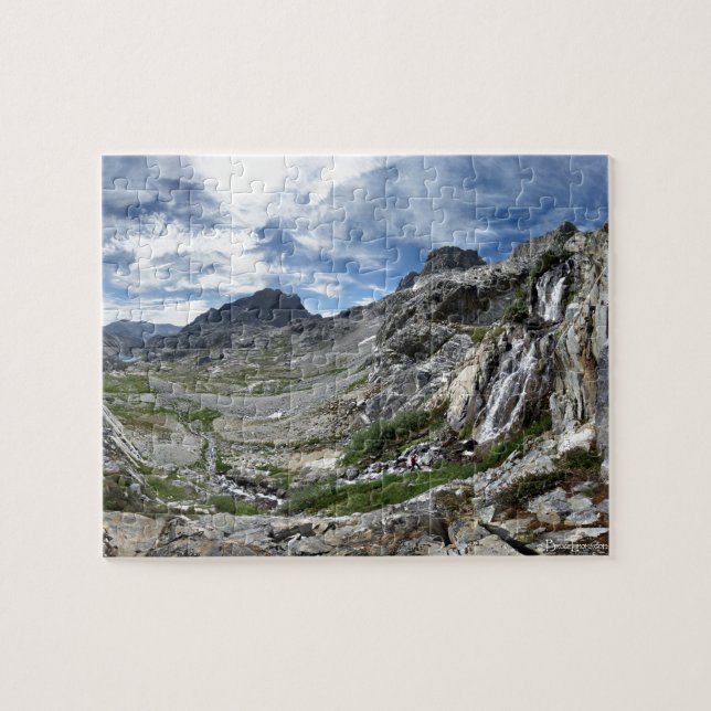 Ritter Pass Waterfall - Ansel Adams Wilderness Jigsaw Puzzle (Horizontal)