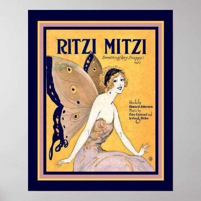 "Ritzi Mitzi" Art Deco Sheet Cover Print 16 x 20 (Front)
