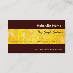 Ritzy Salon Hair Stylist Stylish Gold Appointment Card