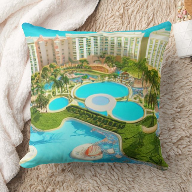 Riu exc!naive hotel in Montero bay Jamaica Throw Pillow (Blanket)