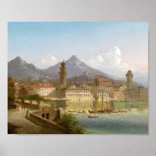 Riva on Lake Garda   Johann Wilhelm Jankowsky Poster