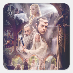 Rivendell Character Collage Square Sticker