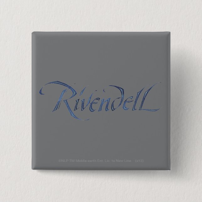 Rivendell Name Textured 2 Inch Square Button (Front)
