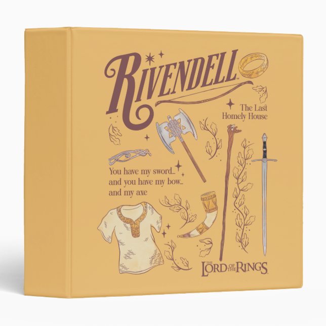 RIVENDELL™ Watercolor Collage Graphic Binder (Front/Spine)