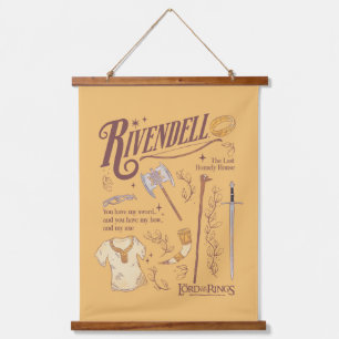 RIVENDELL™ Watercolor Collage Graphic Hanging Tapestry
