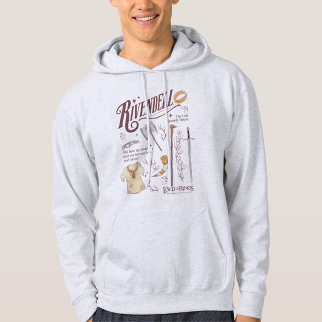 RIVENDELL™ Watercolor Collage Graphic Hoodie (Front)
