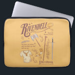 RIVENDELL™ Watercolor Collage Graphic Laptop Sleeve<br><div class="desc">Journey across Middle-Earth™ with this beautifully illustrated Lord of the Rings™ design featuring Rivendell™. Featuring an artful collection of iconic elements — including an Elven blade, bow, axe, staff, and the One Ring — this collage captures the strength, unity, and quiet wisdom found within the Fellowship. Meaningful phrases like “You...</div>