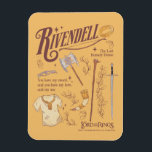 RIVENDELL™ Watercolor Collage Graphic Magnet<br><div class="desc">Journey across Middle-Earth™ with this beautifully illustrated Lord of the Rings™ design featuring Rivendell™. Featuring an artful collection of iconic elements — including an Elven blade, bow, axe, staff, and the One Ring — this collage captures the strength, unity, and quiet wisdom found within the Fellowship. Meaningful phrases like “You...</div>