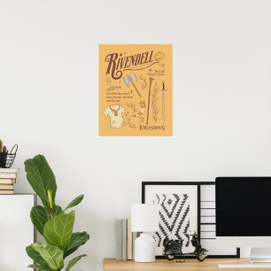RIVENDELL™ Watercolor Collage Graphic Poster