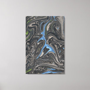 River Abstract Painting   Best landscape abstract Canvas Print