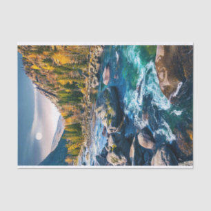 River and Mountains Scenic Photo Tissue Paper