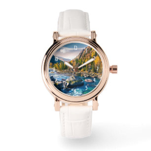 River and Mountains Scenic Photo Watch
