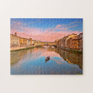 River Arno at Sunset Jigsaw Puzzle