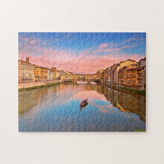 River Arno at Sunset Jigsaw Puzzle (Horizontal)